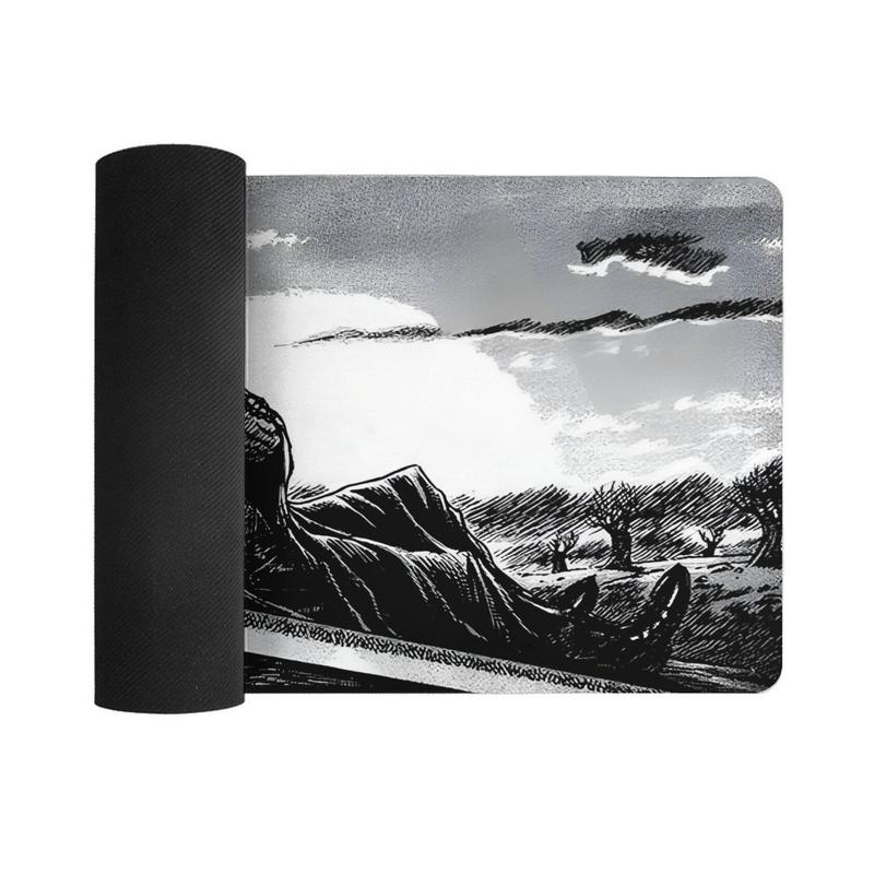 Black And White Anime Guts Mouse Pad for Gaming and Office Use High-Quality Design Durable Material Enhances Productivity and Precision