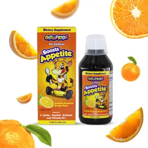 GirafKids Appetite Booster Syrup for Kids - Liquid Multivitamins L-Lysine, Inositol, Calcium - Appetite Vitamins for Children