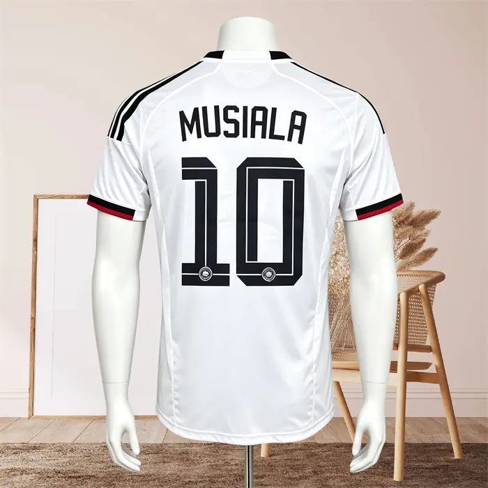 2026 Home white Musiala 10# Short sleeve soccer jersey