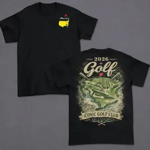 Masters Golf 2026 T Shirt – Augusta Vintage Course Graphic Tee – Classic Tournament Golf Shirt – Unisex Casual Cotton Tee Gift for Golf Lovers
