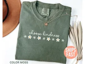 Choose Kindness T-Shirt Comfort Colors, Inspirational T-Shirt, Kindness Shirt, Motivational Shirt, Teacher Tee, Positivity Shirt for Women, Full Sizes