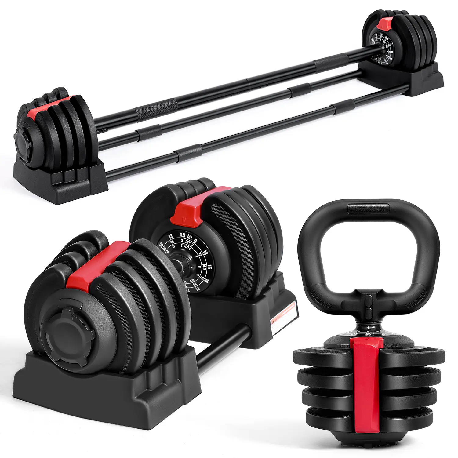 Kepane Adjustable Dumbbells Set for Home Gym, Free Weights Set as ...