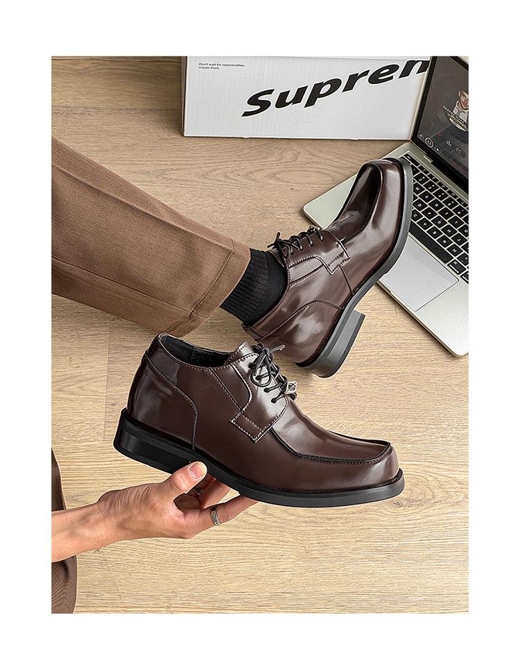 2026 Men's Square Toe Derby Shoes, Niche Trendy Casual Business Formal Shoes, Versatile Dress Shoes for Office & Daily Wear