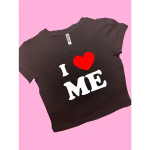 I Love Me  Baby tee  Cute Baby tee  Graphic Top  Gift For Her  Y2K Tee  Gift For Girlfriend Y2K Baby tee  Baby Tee