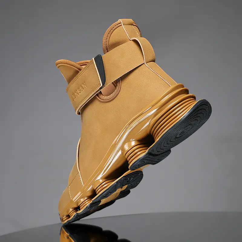 Men’s Casual Mid-Top Shoes with Structured Support and Durable Sole