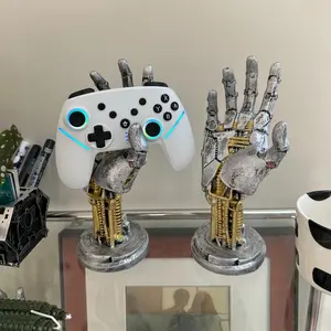 3D Sci-Fi Game Controller Stand, Multifunctional Desktop Organizer for Gaming Controllers and Phones, Ideal Gift for Gamers