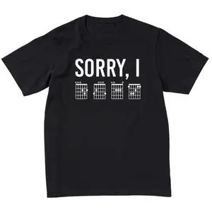 Guitar Notes Short Sleeve T-shirt Band Costume for Guitarist