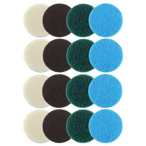 16pcs Electric Cleaning Brush Pad Set, 4 Foam Pads 4 Kitchen Mats 4 Performance Pads 4 Microfibre Pads, Power Scrubber Scour Replacement Pads fit for Dremel Versa Cleaning Brush