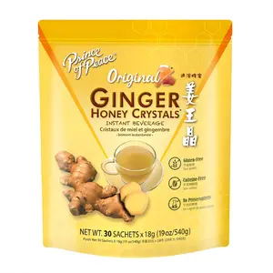 Prince of Peace Instant Ginger Honey Crystals, 30 Sachets – Instant Hot or Cold Beverage – Easy to Brew Ginger and Honey Crystals