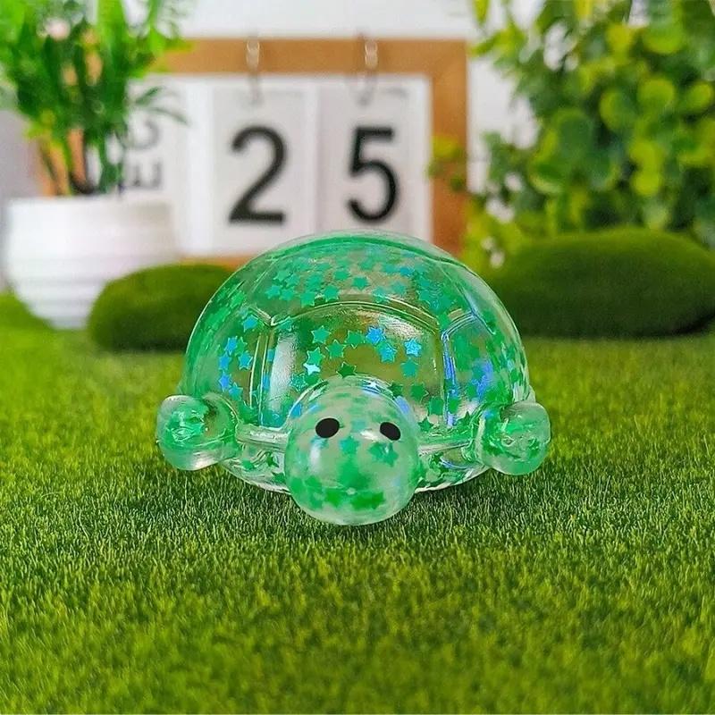 Sugar Turtle Squishies Toy - Shiny Sticky Casual Stress Relief Squeeze Item, Cool Gifts for Kids, Summer Fidget Option, Birthday & Party Present, Squishies Toys