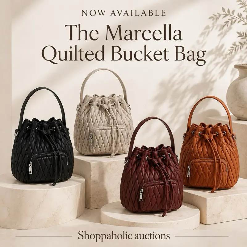 Marcella Quilted Bucket Bag