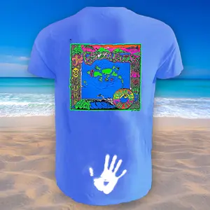 Wild Gecko Islands - Hyper Flash Color Change Blue to White T-Shirt