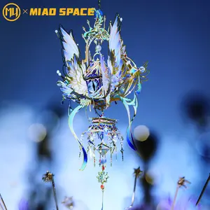 MU x MIAO SPCAE Angel's Eye 3D Metal Puzzle Mystery Box Beautiful Design Vivid Colors Decorative Ornament Exquisite Artwork Gift for Brain Training Christmas Halloween Birthday metal  puzzles