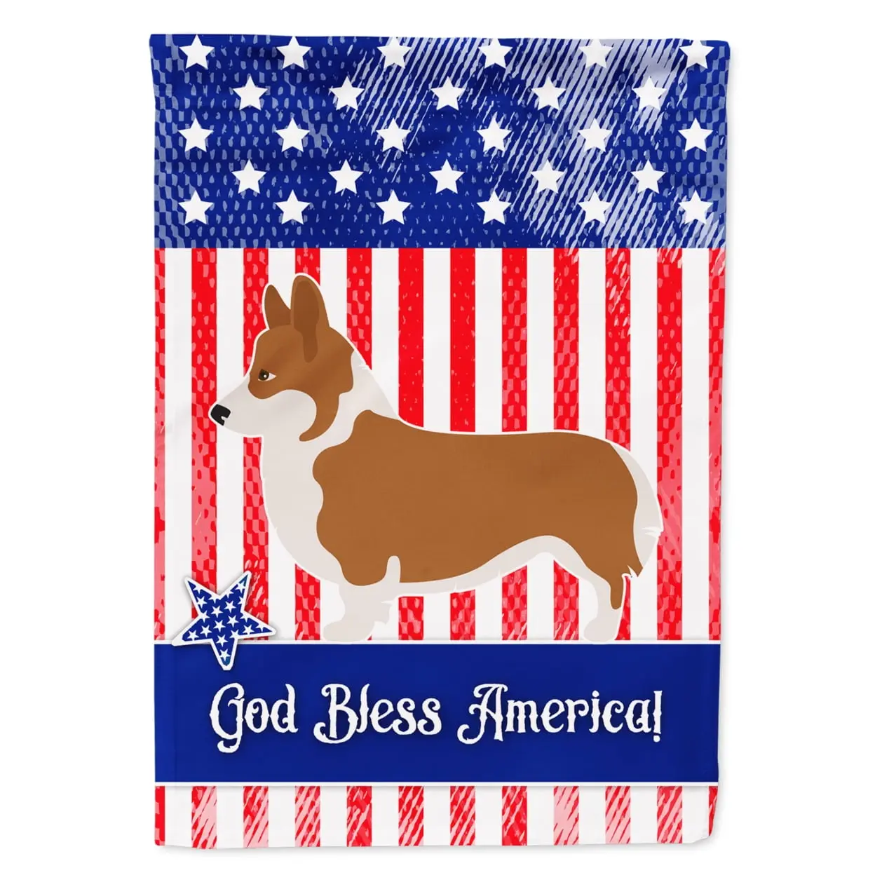 Pembroke Welsh Corgi American Flag Garden Size BB8401GF