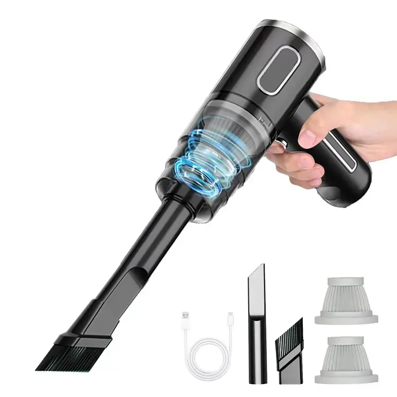 Mini Cordless Handheld Vacuum Cleaner | Powerful Suction for Pet Hair, Dust, Crumbs & Small Messes | Perfect for Home & Car Cleaning | Lightweight, Portable & Wireless with Multiple Attachments | Quick Clean Anytime Anywhere