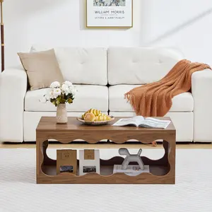 Giratree 39" Small Rectangle Wood Coffee Table with Storage, Coffee Tables for Living Room, Modern Minimalist Center Table for Small Spaces, Unique Cocktail Tea Middle Tables for Home Office, Bedroom