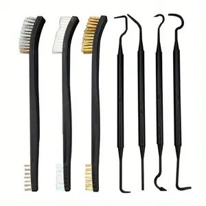 Multipurpose Car Detailing Cleaning Tool Accessories Wire Brushes and 4 Nylon Picks Pick and Brush Set 3 Double-headed Finished Cleaning Supplies