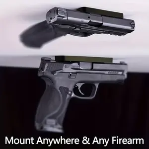 1 Piece Magnetic Car Pistol Holder, Magnetic Gun Holder, Gun Safety Solution, Pistol, Rifle Stored in Car, Truck, Bedside, Wall, and Desk, Magnetic Gun Holder, Concealed Car Gun Magnet Holder, Indoor Gun Holder