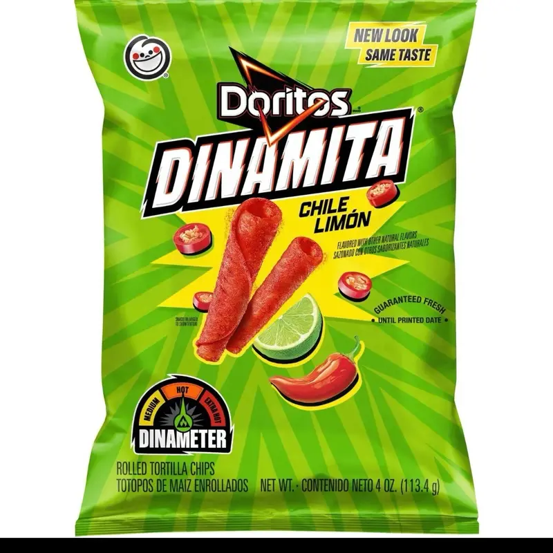 DORITOS Dinamita Chile Limon Flavored Rolled Tortillas Chips 4oz