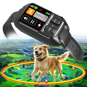 [New] Dog Electronic Fence | Outdoor GPS Fencing System | Waterproof Wireless Fence | Dog Training Collar | Adjustable Warning Intensity | Fence Radius: 33–999 Yards | Rechargeable Smart Pet Containment System