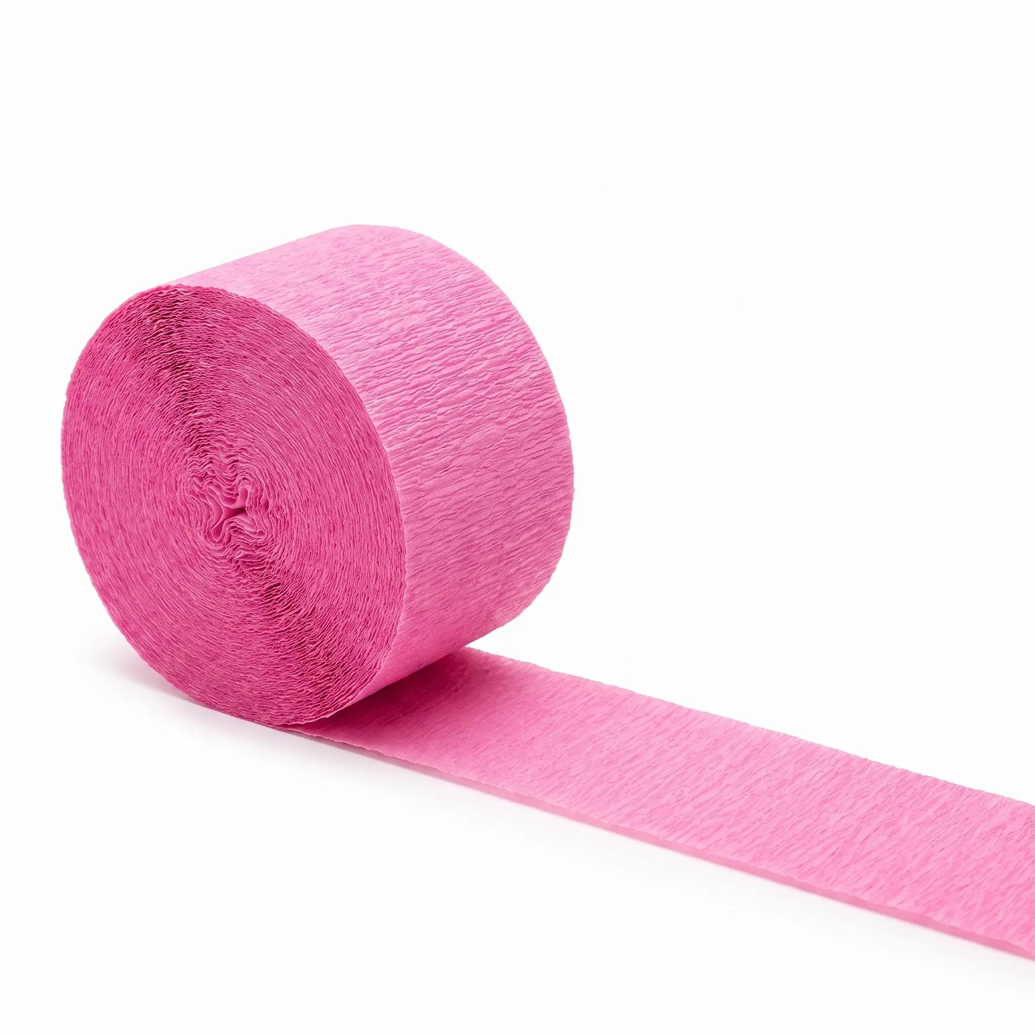 Bright Pink Crepe Streamer - 81 ft.