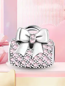 1Pc New Design Bow Bag Beaded Charm DIY Jewelry Making Kit for Bracelet Creative Craft Material Holiday Gift Pendant Women Birthday Gift Daily Wear Accessories Charm Accessory Beads Charms Accessories