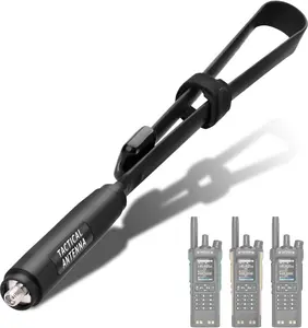 Baofeng SMA-Female UV32 DM32 Ham Radio Antenna High Gain Foldable CS Tactical SMA Female Ham Radio Antenna Dual Band VHF UHF 144/430MHz 18.89 inch for Baofeng UV-32 DM-32 Handheld Ham Two Way Radio Walkie Talkie