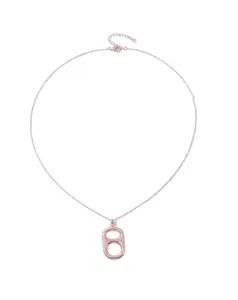 Rose Gold Classic Pop Tab Floating Pendant Necklace by Tab~ulous