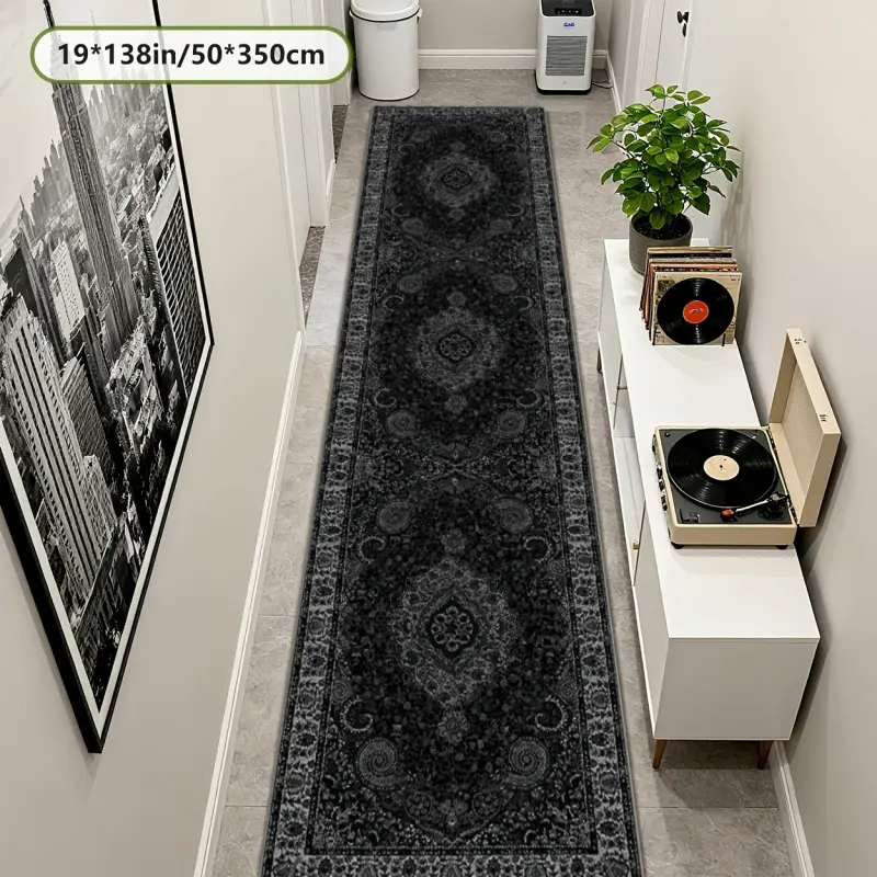 Modern Decorative Runners, Patterned Rug Runners with 2D Flat Printing, Soft Easy-to-Clean Long Rugs for Home Decor, Living Room Sofa, Bedroom Bedside, Multiple Sizes Available, Patterned Area Rug Runners, Easy-Clean Rug