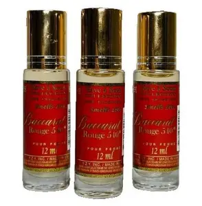 Oil Perfume Baccarat Rouge 540 Parfum 12ml – Set of 3 Bottles, Luxurious Long-Lasting Fragrance