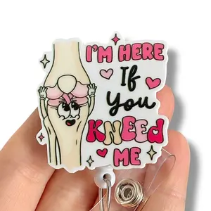 Glitter My Badge Valentine’s Day Physical Therapy badge reel for nurse knee doctor and hospital workers. Badge clip Badge pull - Retractable swivel clip with a 360 rotation. Great gift for coworker. PT Physical Therapist
