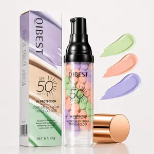 3-in-1 Color Correcting Primer SPF 50 - Hydrating Single Item for All Skin Types, Moisturizes, Brightens, Sweat-Proofs, and Delivers Long-Lasting Makeup Protection for a Flawless Complexion