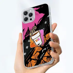 Halftone Dunkin Donut Phone Case, Beer lover Cover For Iphone 8 to 16 Pro Max, Rugged Protective Case, Classic Lager Gift, Phone Gift, Unique Accessories