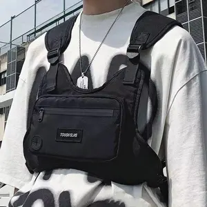 New Outings in Spring and Summer Motorcycle vest Chest Bag Waist Bag Hip Hop Streetwear Large Capacity Sports Casual Tactical Vest Bags Riding Backpack for Men,GIft for Boyfriend&Husband,Valentine's Day