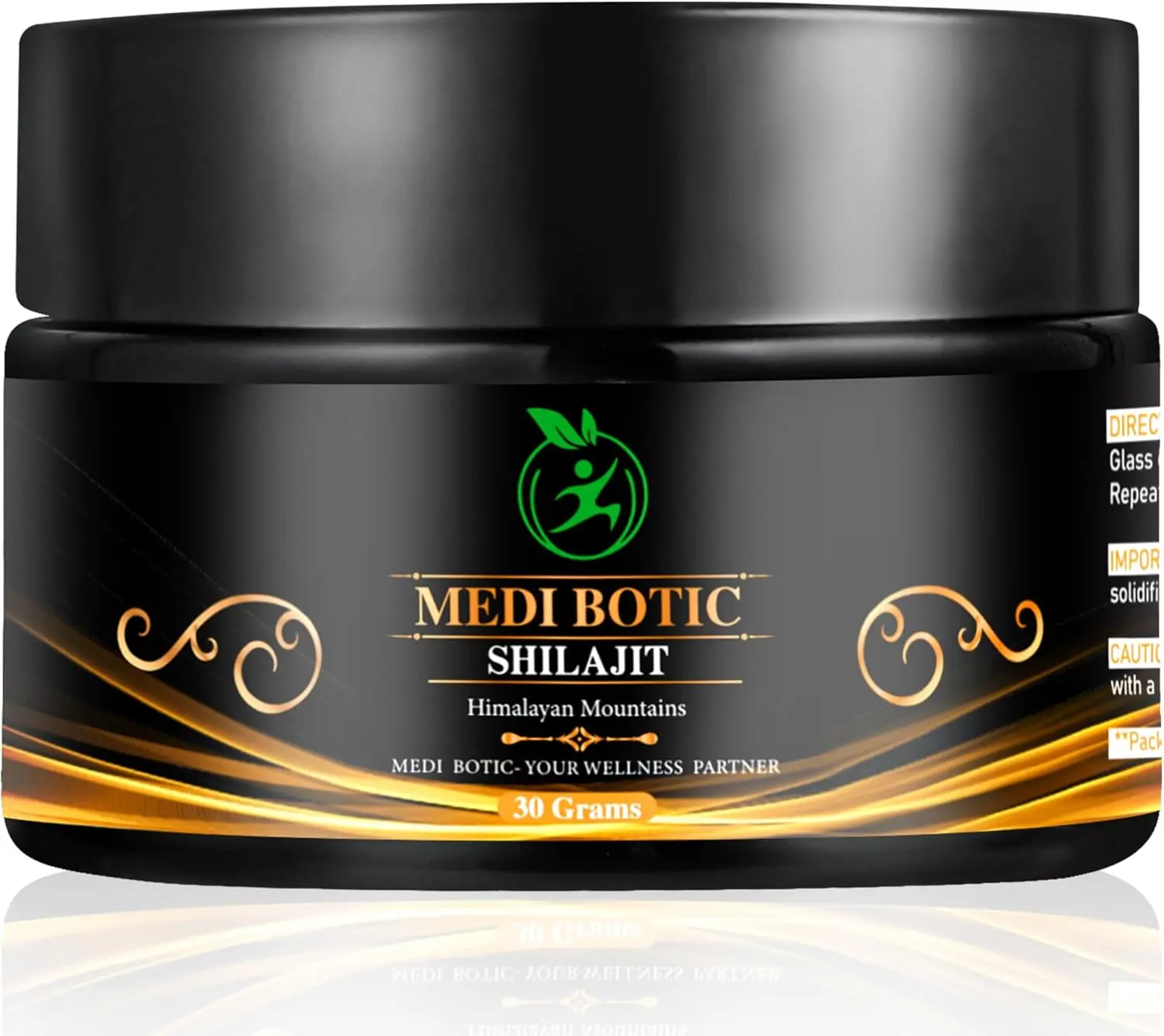 MEDI BOTIC Pure Himalayan Shilajit Resin 30g - Natural Organic Supplement with 85+ Trace Minerals & 75% Fulvic Acid for Men & Women Energy Boost & Immune Support Healthcare Optimum