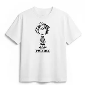 Peppermint Patty I’m Fine Shirt | Vintage Peppermint Patty Graphic Tee | Peanuts Cartoon T-Shirt | Retro Comic Character Shirt | Unisex Nostalgic Cartoon Tee | Unique Streetwear Top | Trendy Streetwear Graphic Shirt | Trending Shirts For Men Women