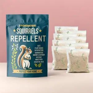 8Pack   natural plant squirrel repellent pouches — universal for indoor/outdoor use; household and yard anti-squirrel supplies