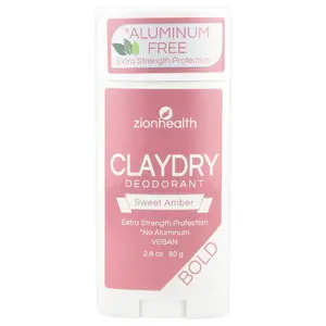Zion Health Bold, ClayDry Deodorant, Sweet Amber, 2.8 oz (80 g)
