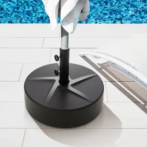 COSTWAY - Patio Umbrella Base 88LBS Capacity Water and Sand Fillable Market Table Umbrella Stand-Black