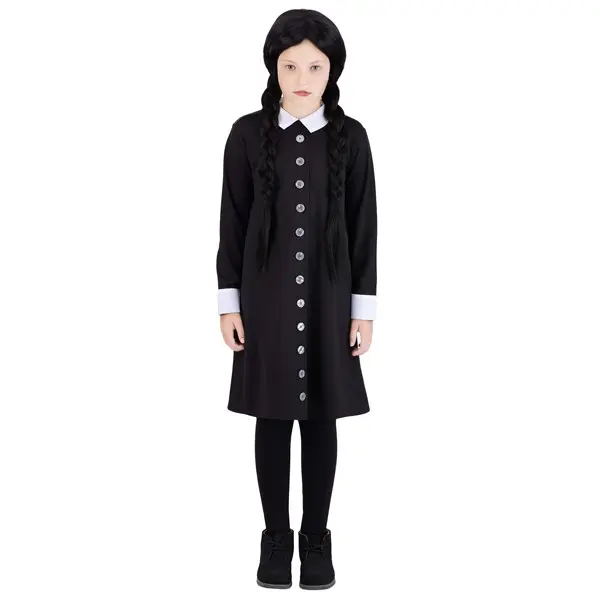 Girl's Essential Wednesday Addams Costume