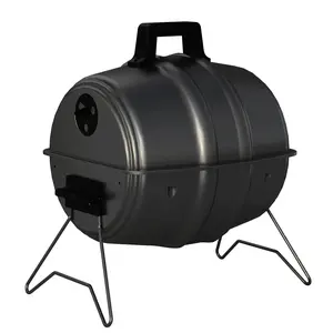 Americana Grills Keg A Que Charcoal BBQ Portable Grill, 186 Square Inch, Black Americana Grills Keg A Que Charcoal BBQ Portable Grill, 186 Square Inch, Black