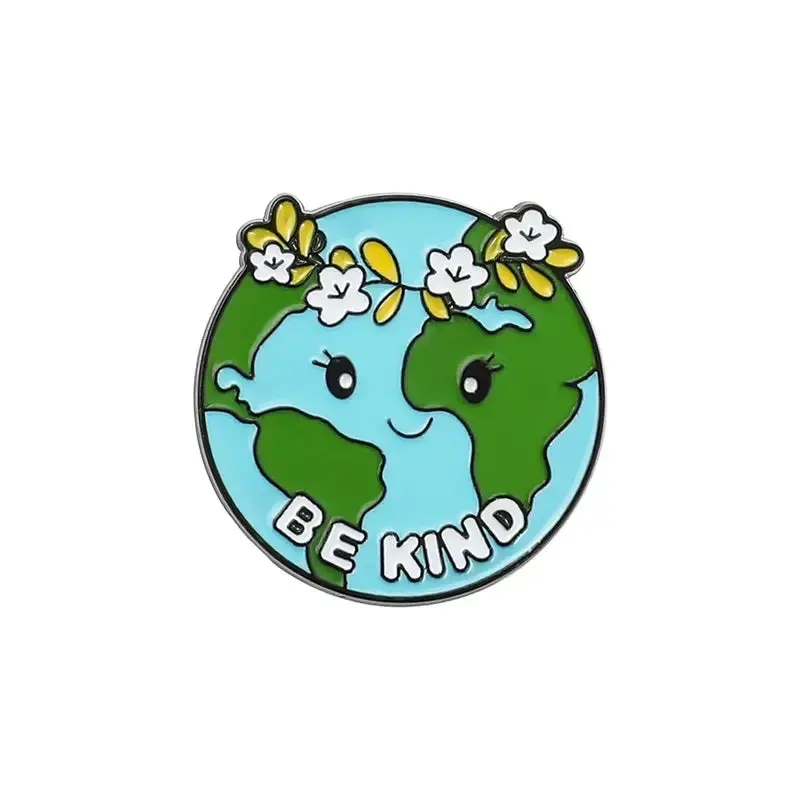 Earth Be Kind Enamel Pin - High-Quality Materials & Durable Construction for Backpacks and Clothing Accessories
