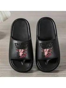 1 pair of new unisex sandals, Taurus Rising slippers, beach sandals, indoor/outdoor sandals, holiday gift slippers, women's sandals, room slippers, birthday gift sandals, casual slippers, summer EVA slippers, bathroom slippers
