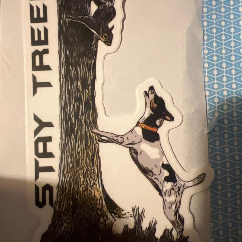 Stay treed red bone coon hound Hunter Gun Dog Hunting Sticker