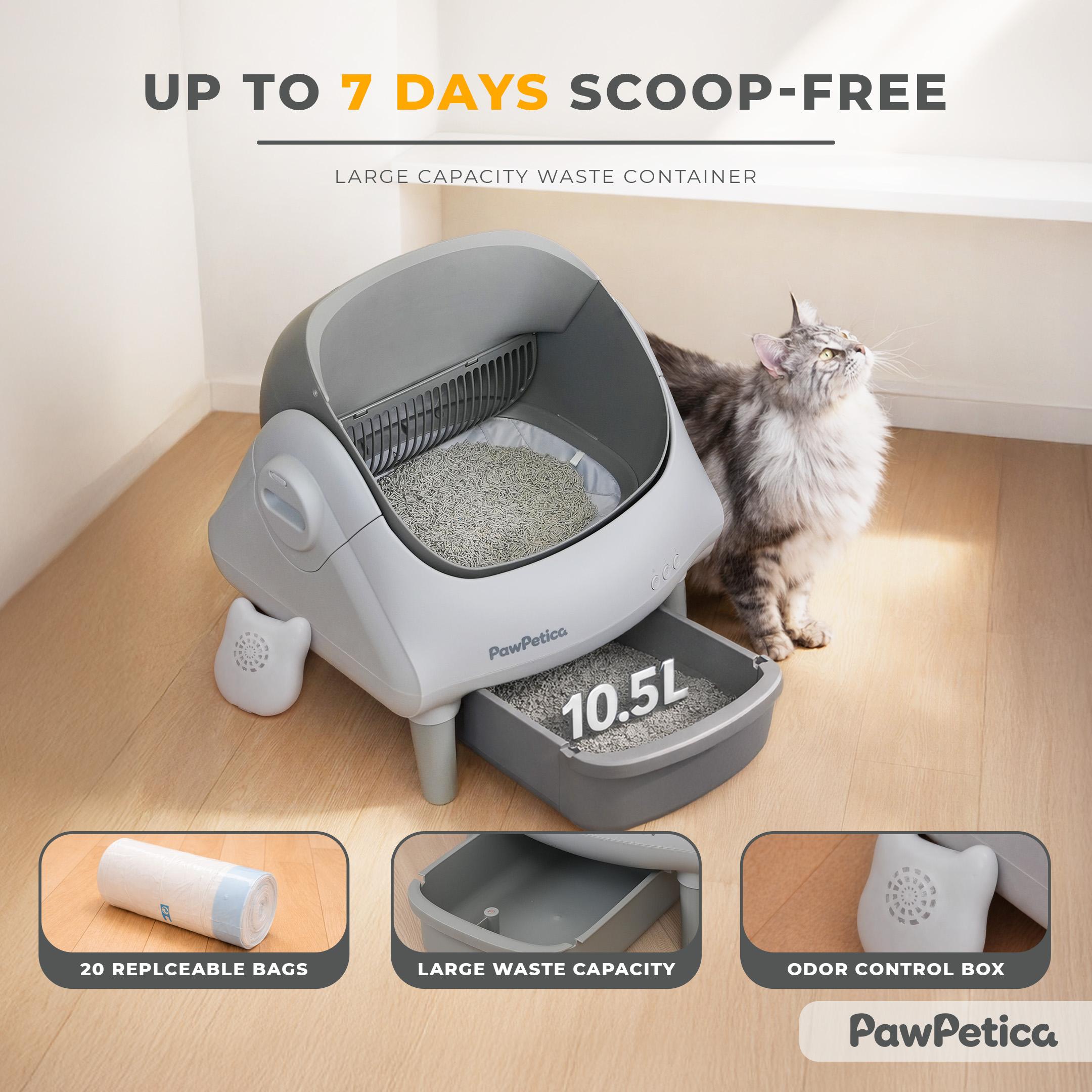 PawPetica Automatic Litter Box – Self-Cleaning, Hands-Free Cleaning, Odor-Free, Designed for Modern Cat Owners