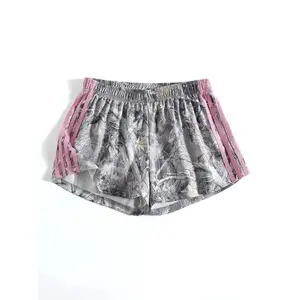 Women's Summer Casual Striped Elastic Waist Loose Fit Athletic Shorts, Side Stripe Design, Comfortable Activewear Sporty Wear for All Seasons