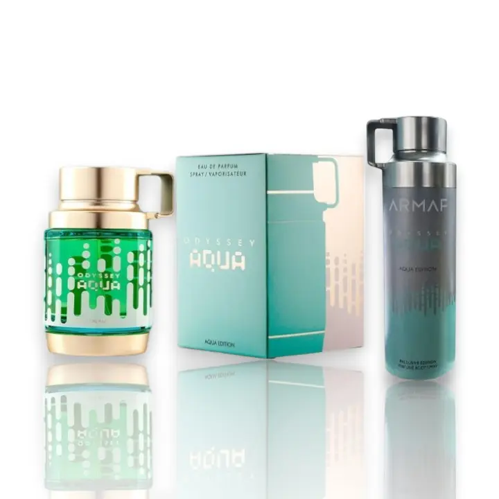 Armaf Men's 2-Piece Fresh, Spicy Aroma Long-Lasting Fragrance Multi-Pack - Aqua Eau De Parfum + Aqua Body Spray