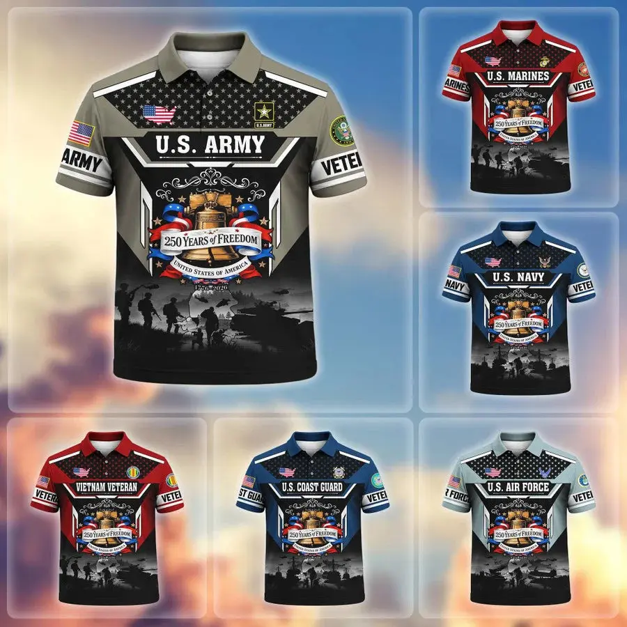 Premium US Veterans Polo Shirt , Gifts For US Veterans, Gifts On Father's Day, Veterans Day.