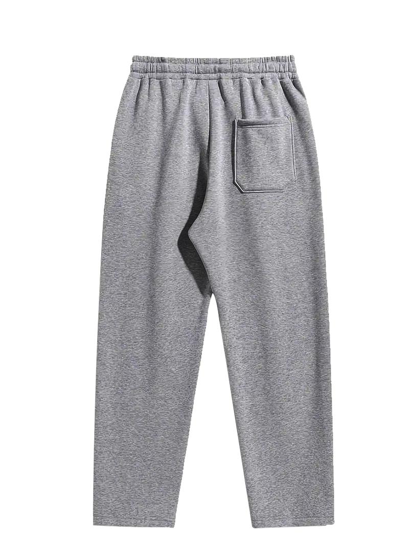 Clean Gent Men's Basic Casual Sweatpants with Drawstring Waistband, Loose Fit Athletic Running Pants Suitable for All Seasons and Ideal for Everyday Wear as Men's Bottoms