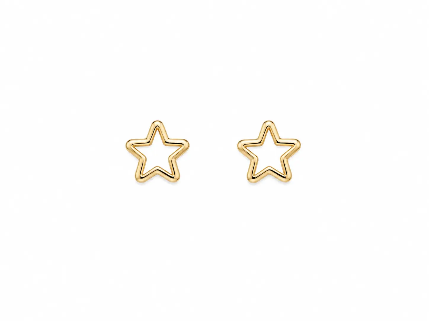 10k Open Star Stud Earrings